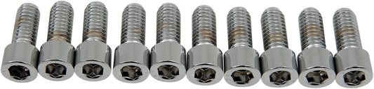 Drag Specialties MPB215S coarse-thread socket-head bolts, 5/16-18 x 3/4 inch, showing silver metal fasteners with socket heads.