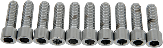 DRAG SPECIALTIES MPB217S socket-head bolts, 5/16-18 x 1 inch, coarse thread, made in USA, displayed on a white background
