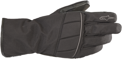 Black Alpinstars Tourer W-6 Drystar® motorcycle gloves in 2XL, with protective knuckles and adjustable wrist straps.