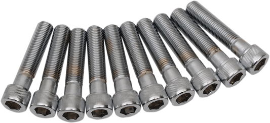 DRAG SPECIALTIES MPB253 replacement bolt pack with ten 3/8-inch fine thread socket-head bolts, 1-3/4 inches long.