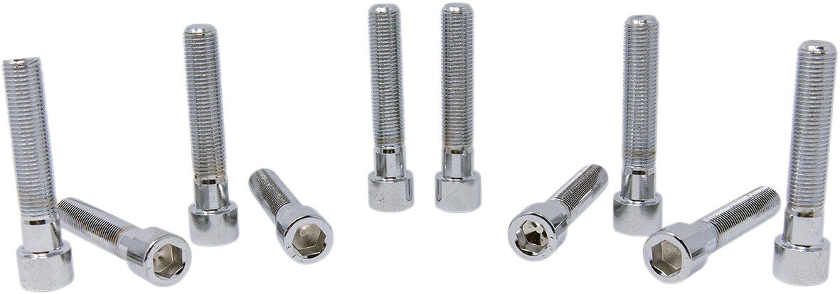 DRAG SPECIALTIES MPB254S fine thread socket-head bolts pack with 10 replacement bolts, 3/8-inch by 2-inch length, for motorcycle repairs.