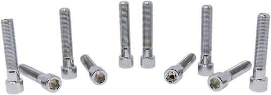 DRAG SPECIALTIES MPB254S fine thread socket-head bolts pack with 10 replacement bolts, 3/8-inch by 2-inch length, for motorcycle repairs.
