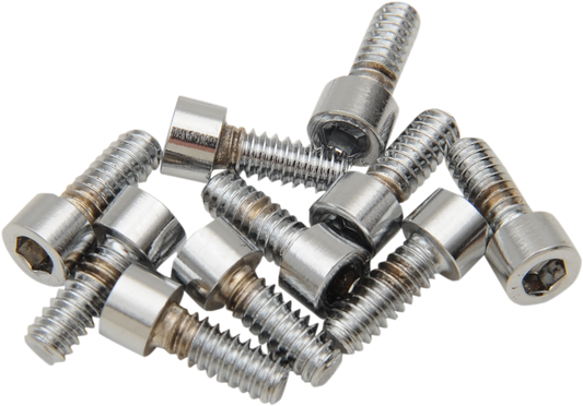 DRAG SPECIALTIES MPB191S replacement socket-head bolts pack with #10-24 x 3/8" coarse and fine thread, shown in image.