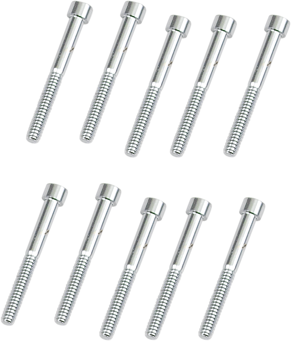 DRAG SPECIALTIES MPB198S replacement socket-head bolts pack with #10-24 x 1-3/4 inch smooth and coarse threads, 10-pack