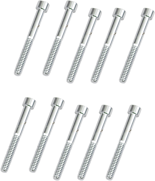 DRAG SPECIALTIES MPB198S replacement socket-head bolts pack with #10-24 x 1-3/4 inch smooth and coarse threads, 10-pack