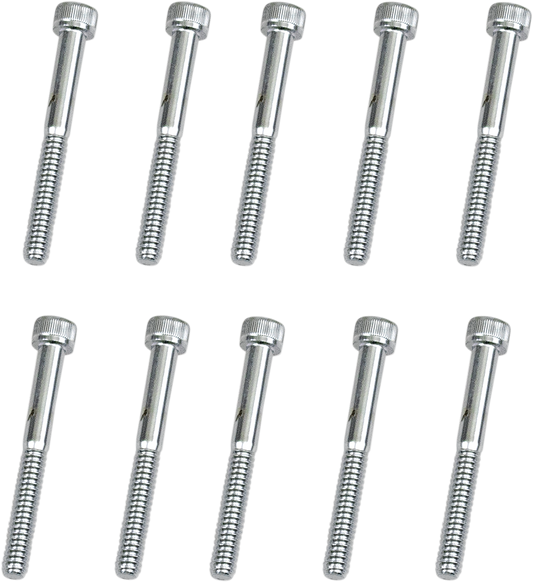 Set of 10 DRAG SPECIALTIES MPB199 replacement socket-head bolts with coarse threads, ideal for motorcycle maintenance.