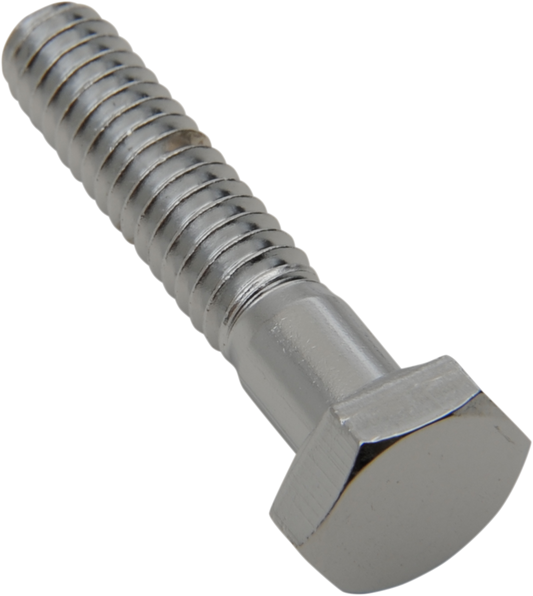 Chrome hex-head bolts by DRAG SPECIALTIES, 1/4-inch diameter, 20 threads per inch, 1-1/2 inches long, shown in the image.