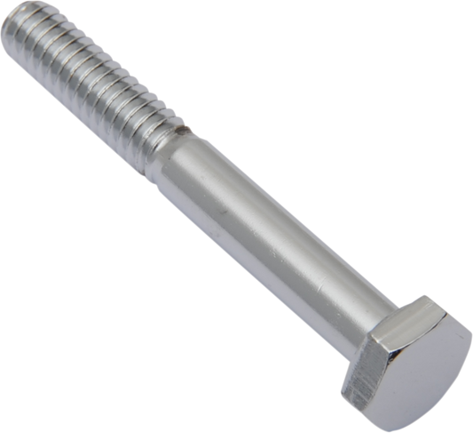Chrome hex-head bolts by DRAG SPECIALTIES, 1/4-inch by 2-inch, shown in a replacement pack for motorcycle or bike use.