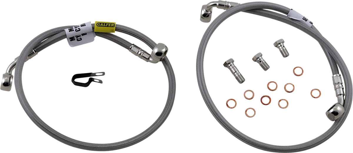 GBRAKES stainless steel brake line FK003D773-2 for enhanced bike braking performance, showing the durable, flexible brake hose.