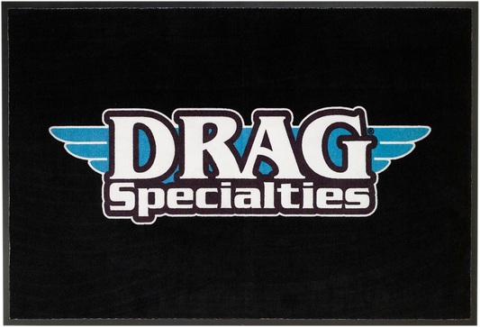 Drag Specialties floor mat measuring 48x72 inches with a textured surface, designed for motorcycle or vehicle protection.