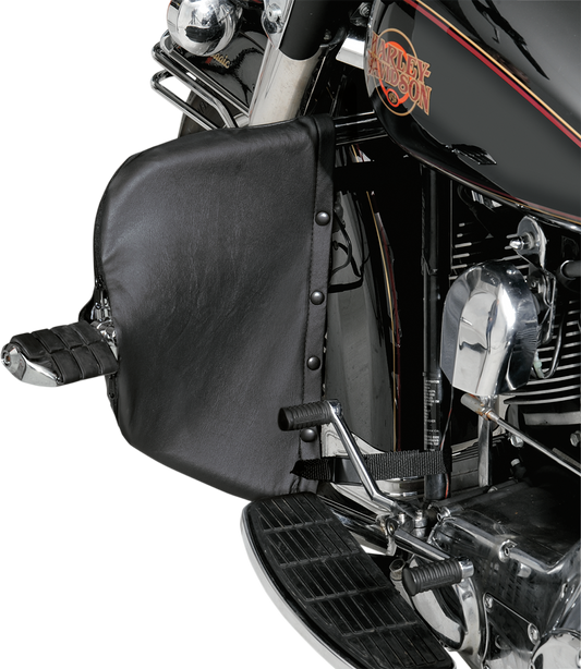 Bill's Exhausts SADDLEMEN Soft Lower Seat Set with Storage Pouch, motorcycle seat and storage accessory in black.