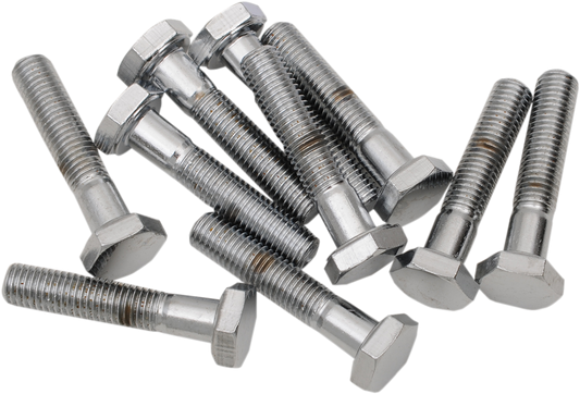 Set of 10 DRAG SPECIALTIES MPB141 fine thread hex head replacement bolts, 1/4"-28 x 1-1/4" size for motorcycle repairs