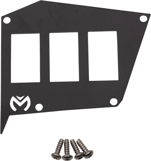 Black Moose Offroad dash plate for Polaris RZR with part number 100-5065-PU, designed for offroad durability and style.