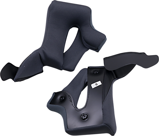 Black Z1R Warrant Cheek Pads in small size, designed for Z1R helmets, part number 0134-2684, shown in the image.