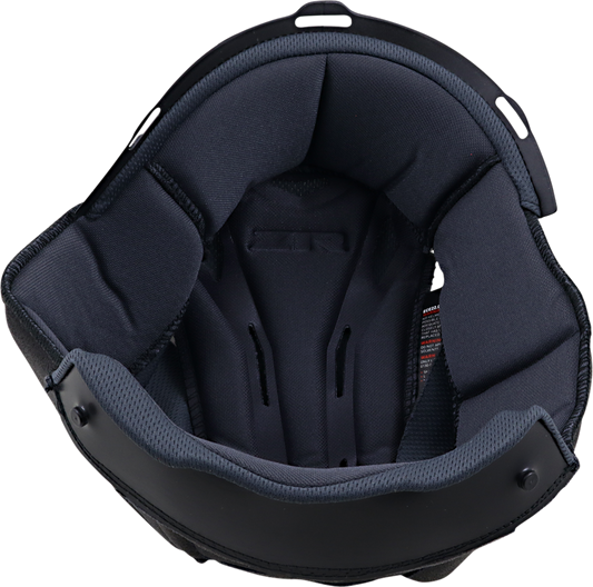 Black Z1R Warrant Liner in XL size, designed for Z1R helmets, showing the padded interior and sleek black fabric.