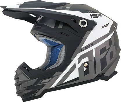 Bill's Exhausts AFX FX-19R racing helmet in frost gray, large size, with sleek aerodynamic design and secure fit.