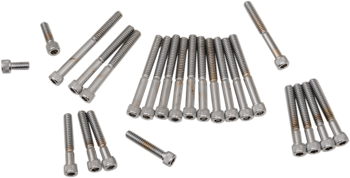 DRAG SPECIALTIES MK161 bolt set for Harley Sportster 1977-1985 cam, primary, and sprocket cover hardware.