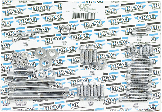 Drag Specialties MK109 motor bolt set for Harley Big Twin engines, includes durable bolts for engine assembly and repair.