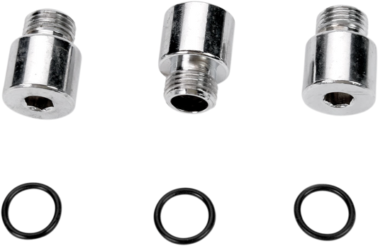 DRAG SPECIALTIES oil pump plug set with socket-head plugs for Harley-Davidson motorcycles, replacement engine maintenance parts.