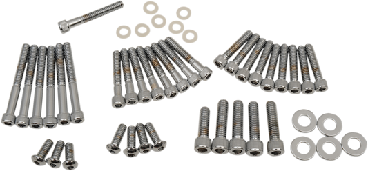 Drag Specialties MK188 bolt kit for FXR cam, primary, and transmission cover with socket-head bolts, metal construction.