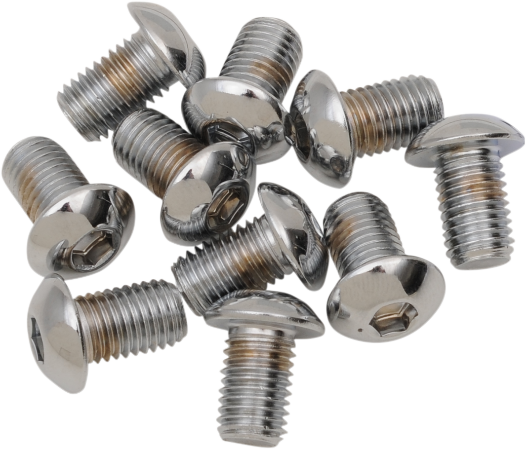 Pack of 10 Drag Specialties MPB406 button head replacement bolts, 5/16"-24 x 1" for motorcycle applications