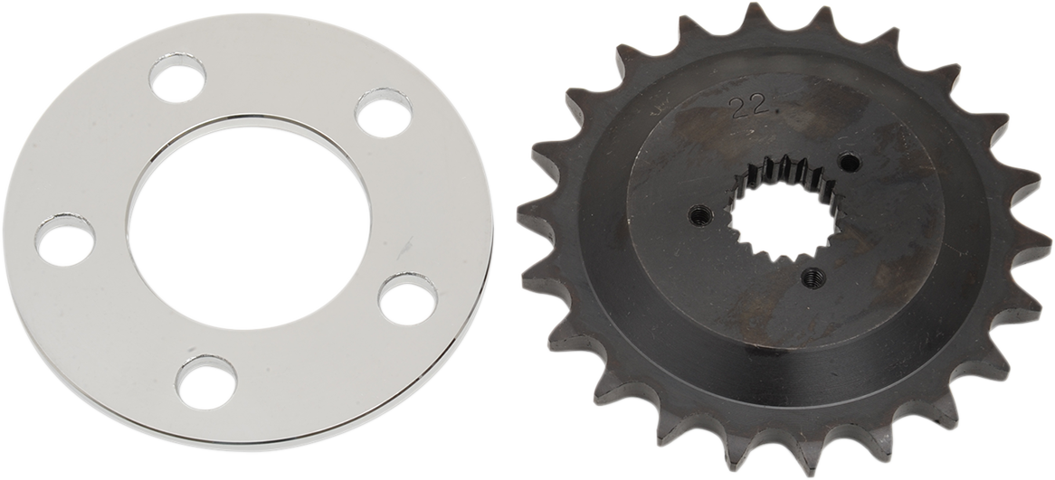 DRAG SPECIALTIES 22-tooth offset sprocket kit for 1984-1990 Harley-Davidson XL motorcycle, part number 191368-BX-LB1