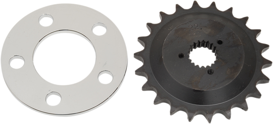 DRAG SPECIALTIES 22-tooth offset sprocket kit for 1984-1990 Harley-Davidson XL motorcycle, part number 191368-BX-LB1