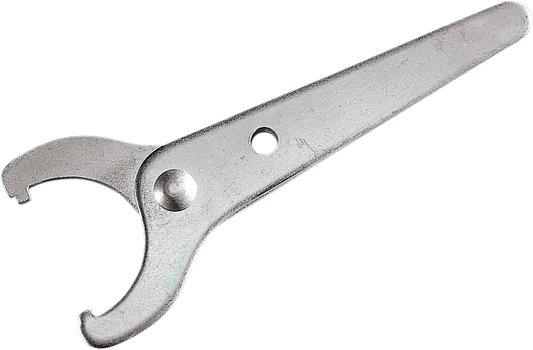 DRAG SPECIALTIES zinc-plated shock spanner wrench for motorcycle rear shock spring adjustment, model 77-2003-BC3.