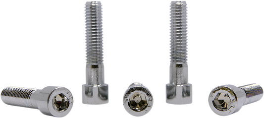 Pack of five DRAG SPECIALTIES MPB697S coarse thread socket-head bolts, 1/2-inch by 2-1/4-inch, for bike repairs and replacements.