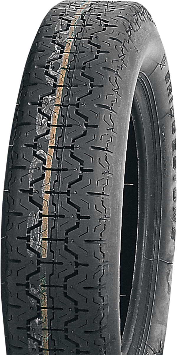 BRIDGESTONE front scooter tire 110/100-12 67J with tread pattern, sidewall details, and branding visible on the tire.