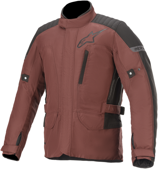 Alpinestars Gravity Drystar jacket in brown, 3XL size, featuring durable motorcycle jacket design with visible zippers and protective details.