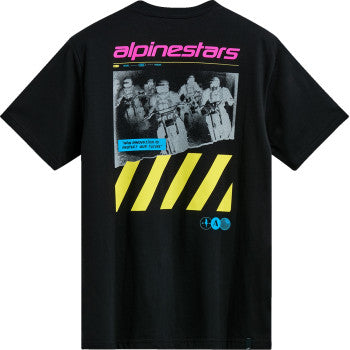 Black ALPINESTARS No Barrier CSF T-Shirt, medium size, casual men's t-shirt with the ALPINESTARS logo and comfortable fit.