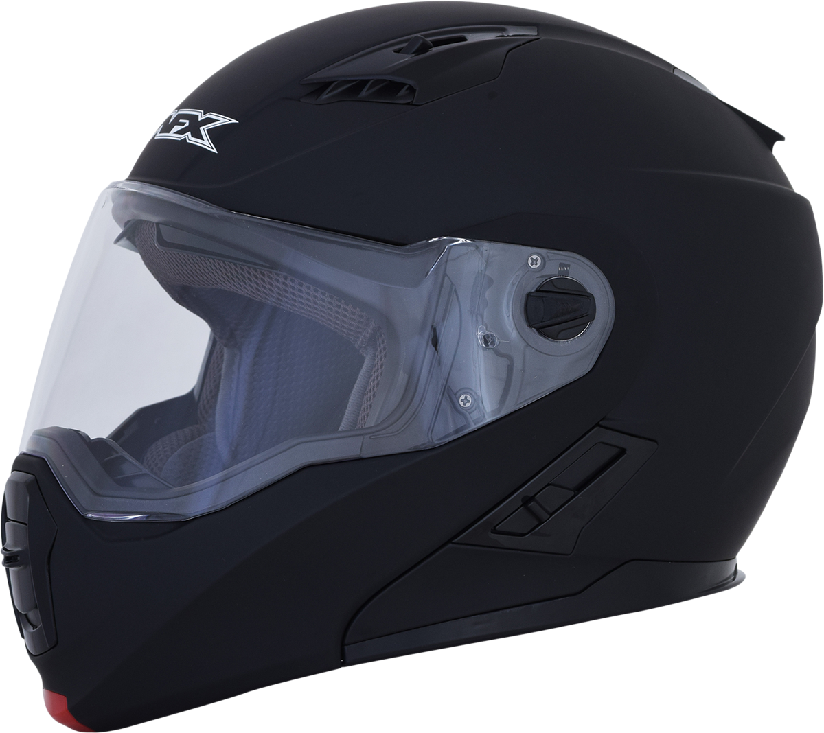 Bill's Exhausts AFX FX-111 matte black motorcycle helmet in 2XL size, featuring a sleek design and secure fit.