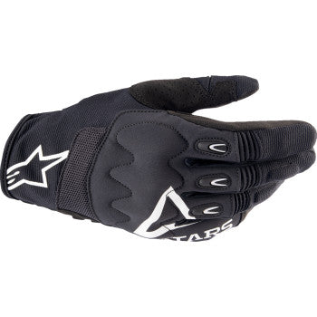 Black ALPINESTARS Techdura motorcycle gloves in 2XL size, featuring protective padding and durable construction.