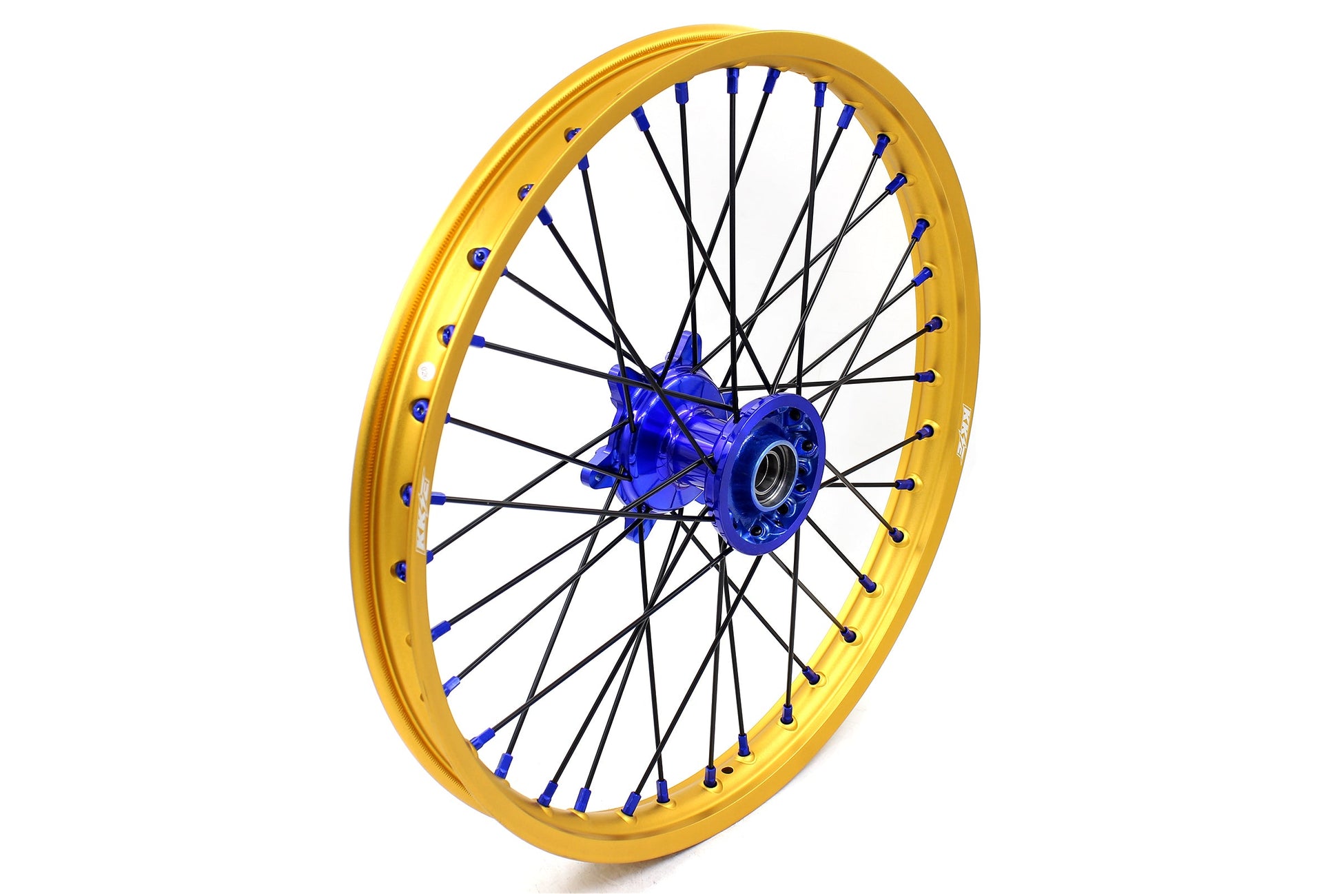 KKE 21"&19" Mx Dirtbike Cast Wheels For YAMAHA YZ125 YZ250 YZ250F YZ450F Gold Rim Black Spokes - Howling Moto