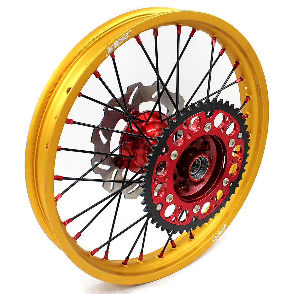 KKE 21inch 19inch Dirt Bike Wheels With Gold Rims For HONDA CRF250R CRF450R CR125R CR250R 2002-2013