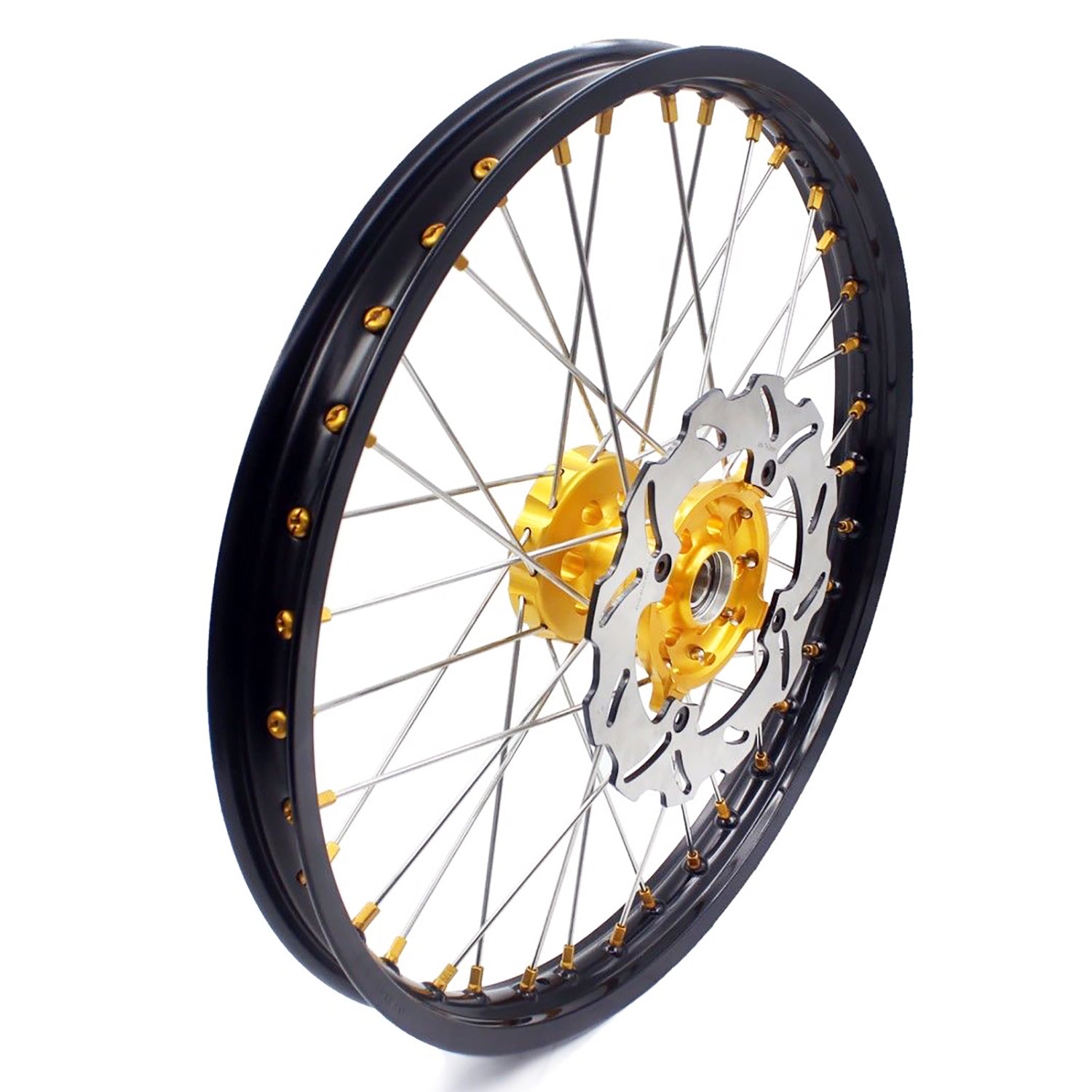 KKE 21 & 19 MX Rims for Suzuki RMZ250 2007-2024 RMZ450 2005-2024 Gold Nipple - Howling Moto