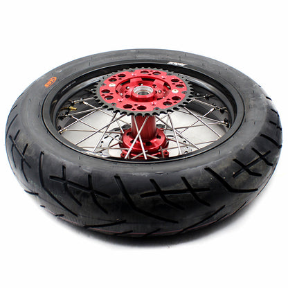 KKE 17 Inch Supermoto Wheels Tires for SUZUKI RMZ250 2007-2024 RMZ450 2005-2024 - Howling Moto