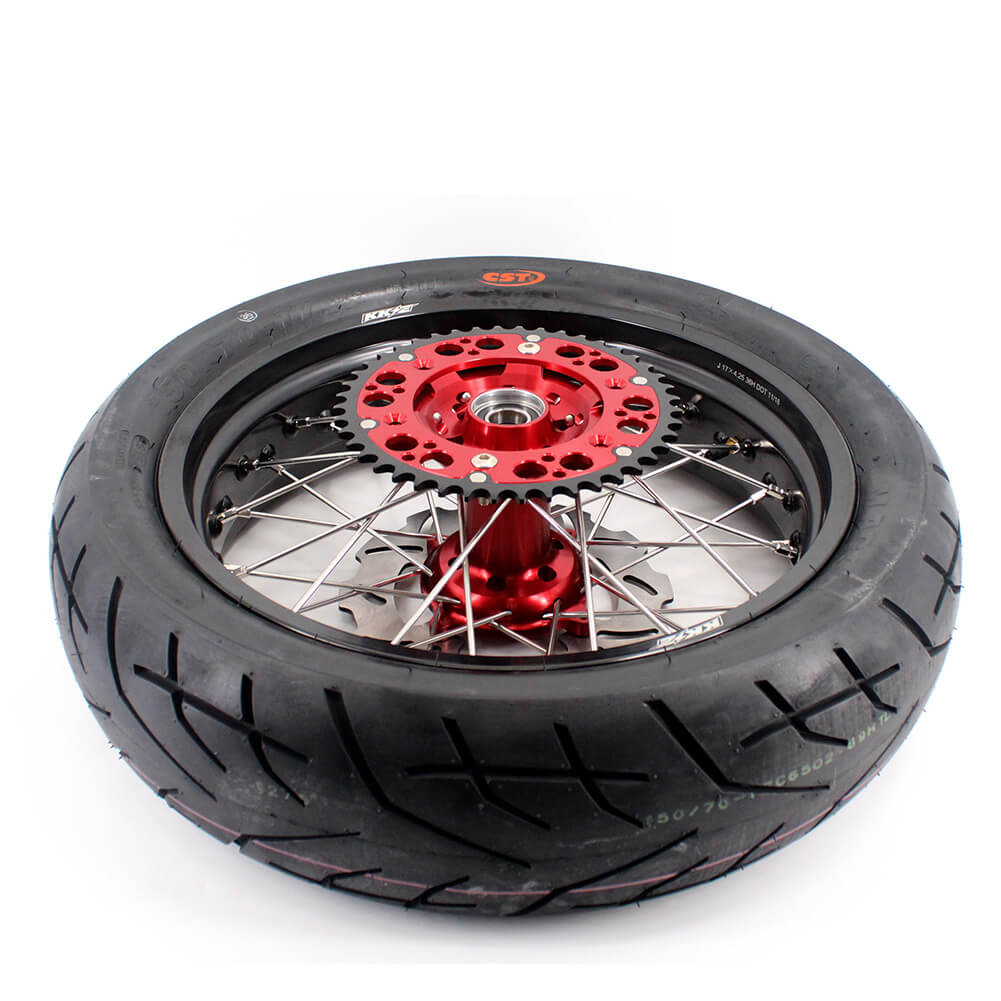 KKE 3.5 & 4.25 Supermoto Tires Rims Fit For HONDA CRF250X CRF450X 2005-2018 - Howling Moto