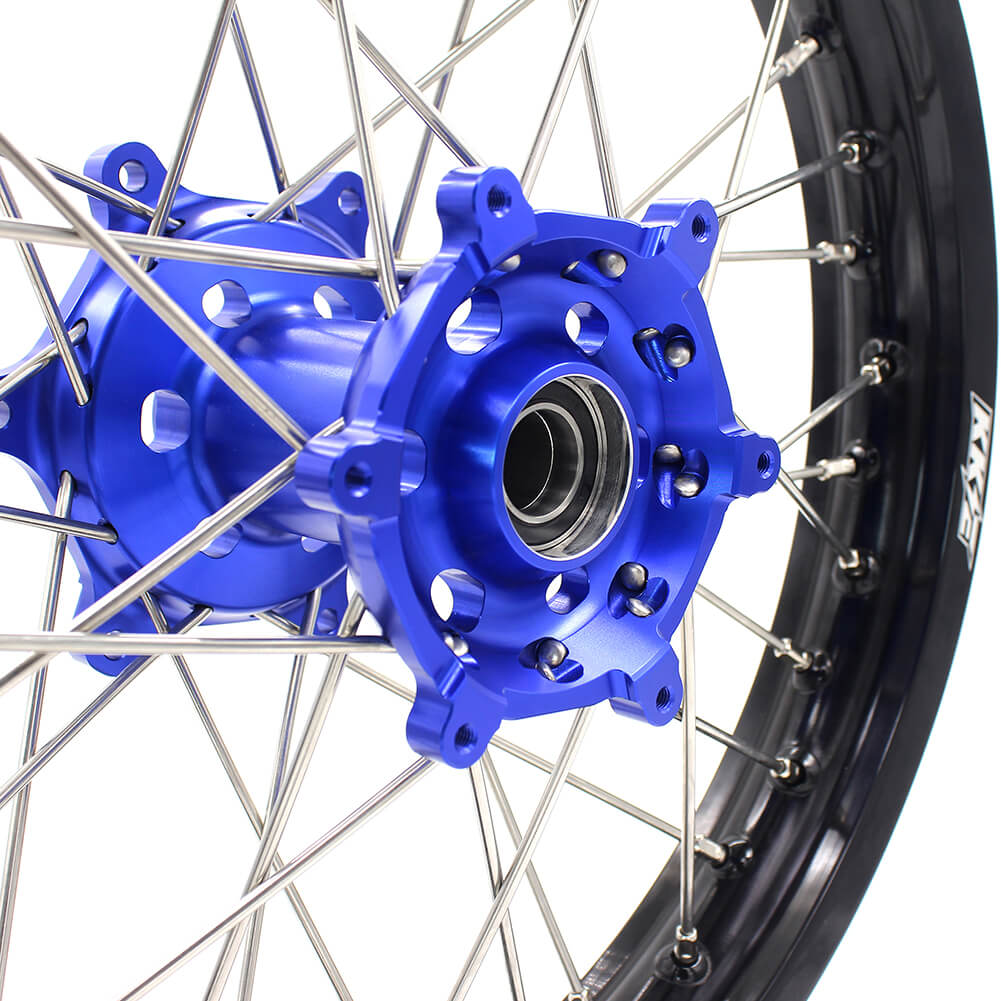 KKE 21 & 18 Enduro Wheels for YAMAHA WR250F 2017-2018 WR450F 2016-2018 Blue&Black  270mm Disc - Howling Moto