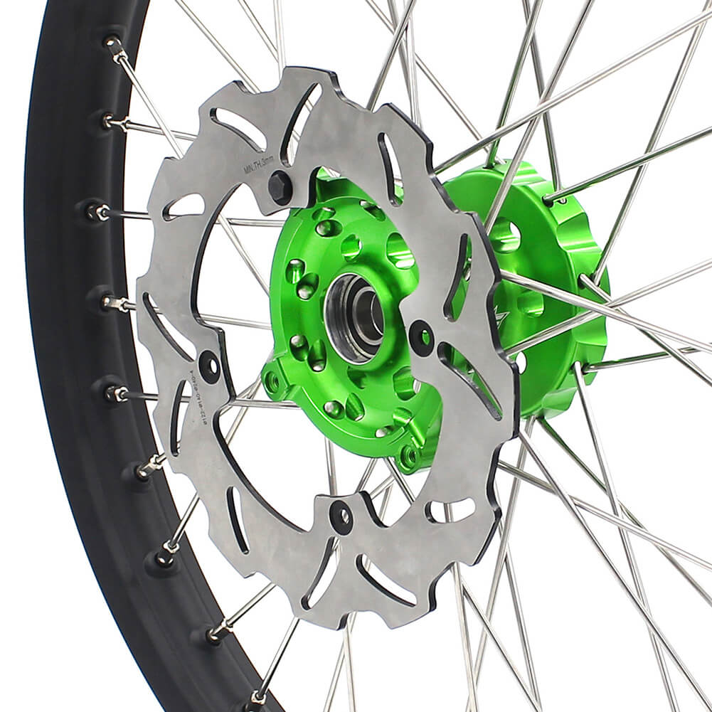 KKE 21/18 Enduro or 21/19 MX Wheels for Kawasaki KX125 KX250 2003-2005 Disc - Howling Moto