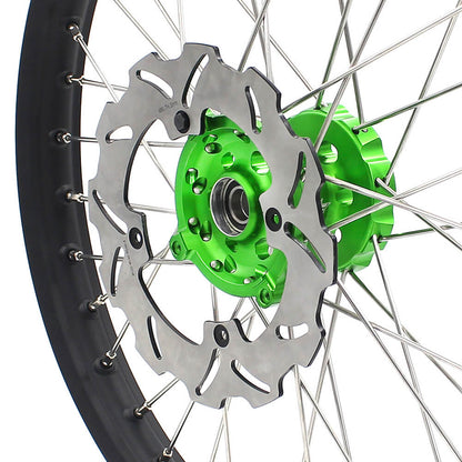 KKE 21/18 Enduro or 21/19 MX Wheels for Kawasaki KX125 KX250 2003-2005 Disc - Howling Moto