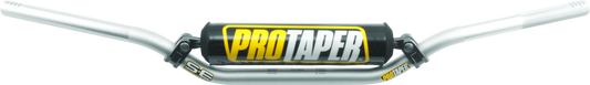 ProTaper SE CR Low Handlebar in silver, lightweight motorcycle handlebar with ergonomic design for enhanced control and comfort.