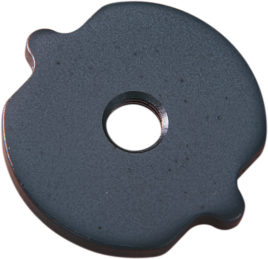 Drag Specialties clutch adjuster release plate for Big Twin mechanical clutches, showing the metal plate with mounting holes.