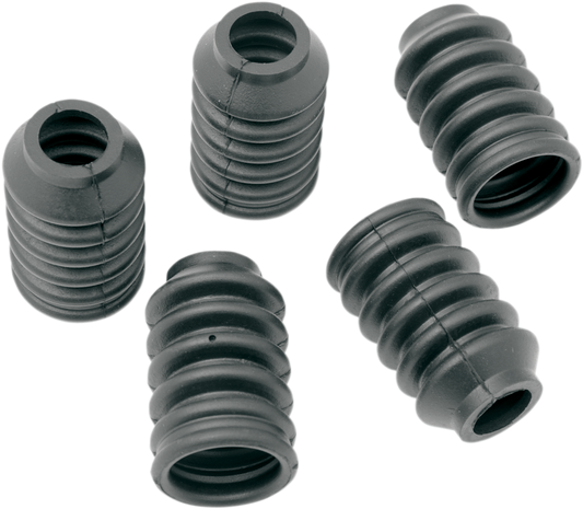Rubber boot for rear master cylinder by DRAG SPECIALTIES, part 20603-PB, shown on motorcycle rear brake assembly.