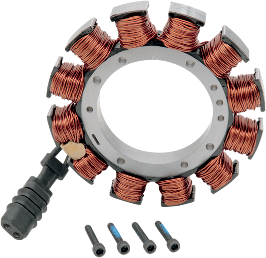 Drag Specialties Harley Davidson FL/FXD stator part 29970-88-BX-LB1, showing the electrical stator component with wiring.