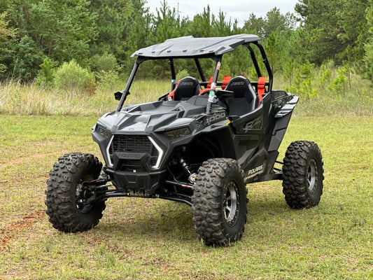 Seizmik Polaris RZR 900-1000 XP composite roof, durable off-road vehicle accessory with mounting hardware shown.