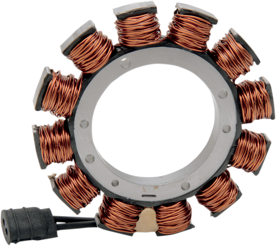 Drag Specialties 2-wire stator for Harley-Davidson FX models 1981-1988, part #29965-81A-BXLB1, showing electrical coil and mounting features.
