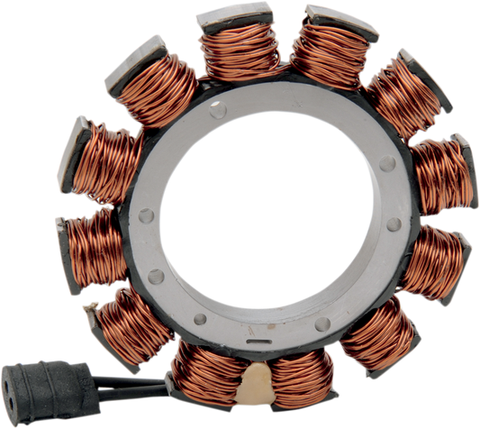Drag Specialties 2-wire stator for Harley-Davidson FX models 1981-1988, part #29965-81A-BXLB1, showing electrical coil and mounting features.
