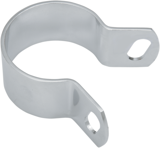 DRAG SPECIALTIES Midway Drag Exhaust Clamp for FXR motorcycle, part No. 14-0542-SC1, shown in a close-up view
